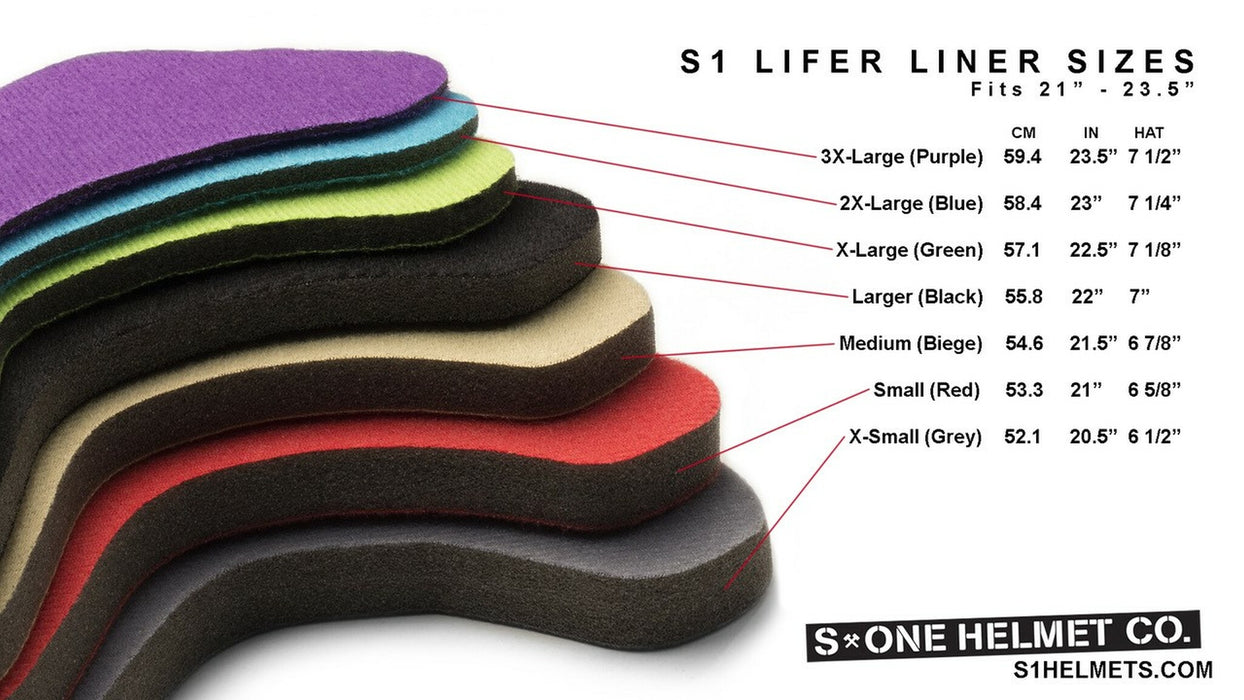 S1 Helmet Sizing Liners