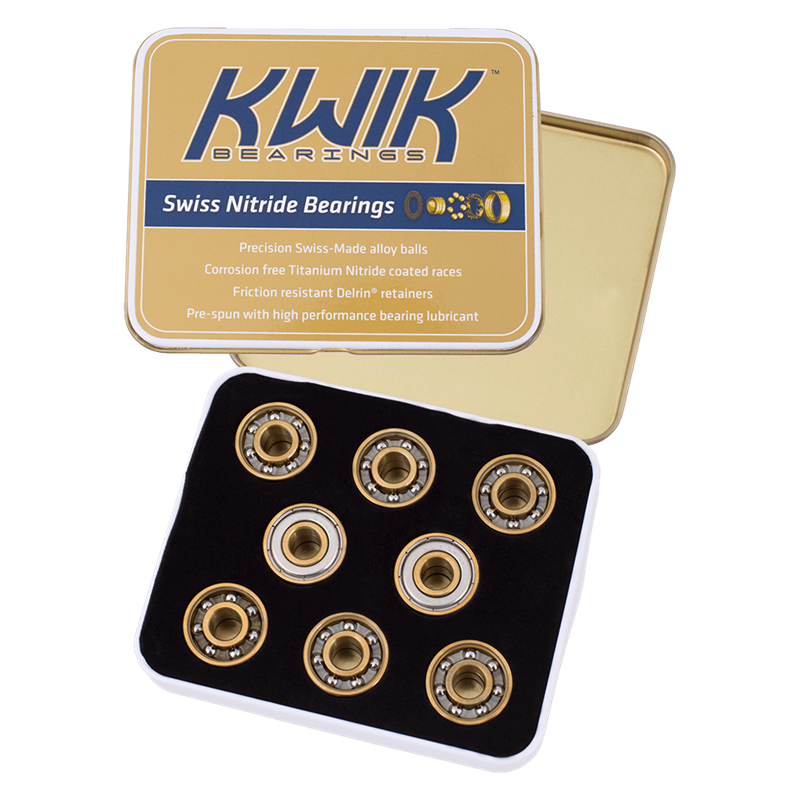 KwiK Swiss Nitride 8mm Bearings (Set of 16)