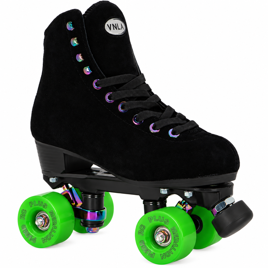 VNLA Luna with solid green RC Medallion Plus wheels – product visualization