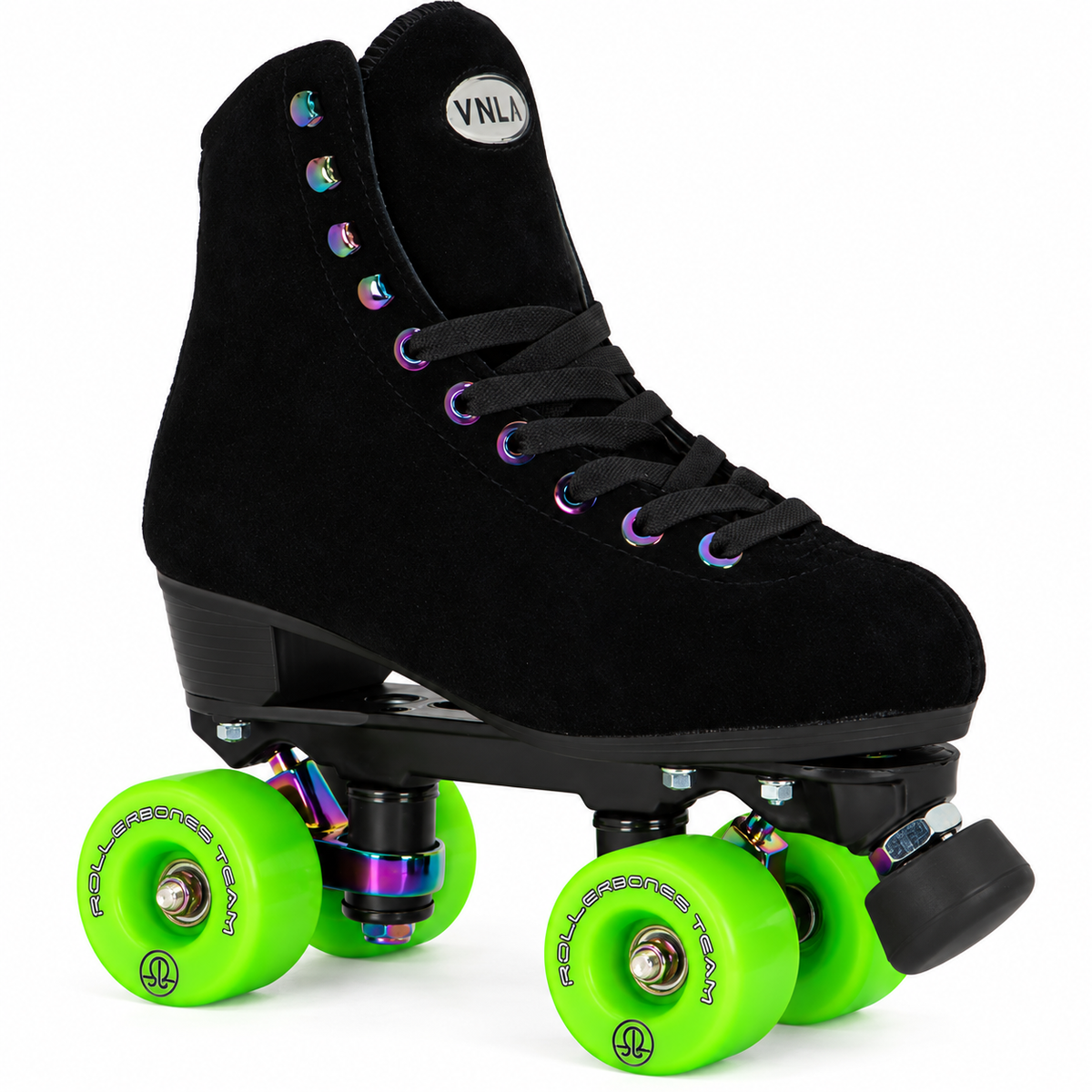 VNLA Luna with green RollerBones Team wheels – color visualization