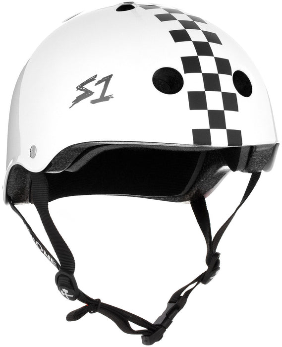 S1 Lifer Helmet - White Gloss w/ Checkers