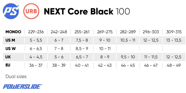 Powerslide Next Core Black 100