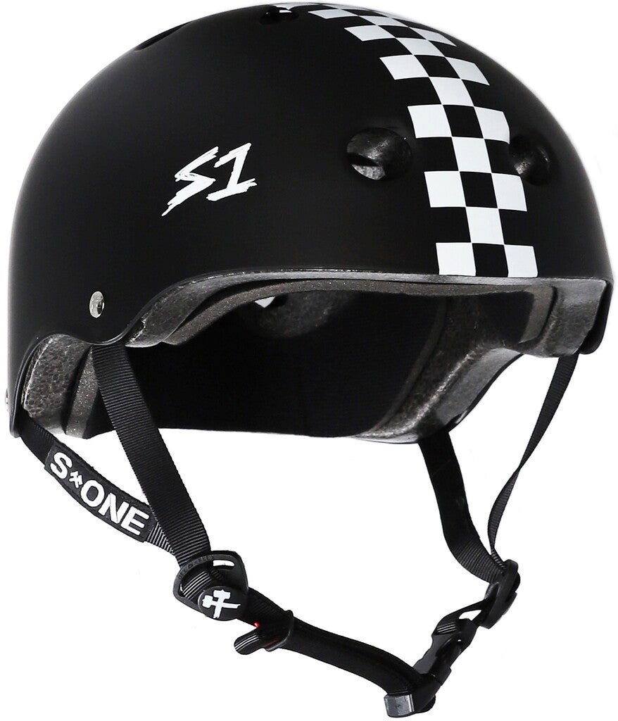 S1 Lifer Helmet - Black Matte w/ Checkers