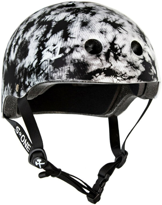 S1 Lifer Helmet - Black and White Tie-Dye Matte