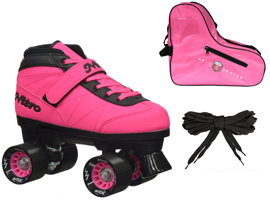 Epic Nitro Turbo Pink Quad Speed Skates Package