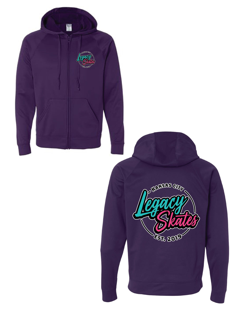 Legacy Skates Unisex Hooded Full-Zip  Sweatshirt