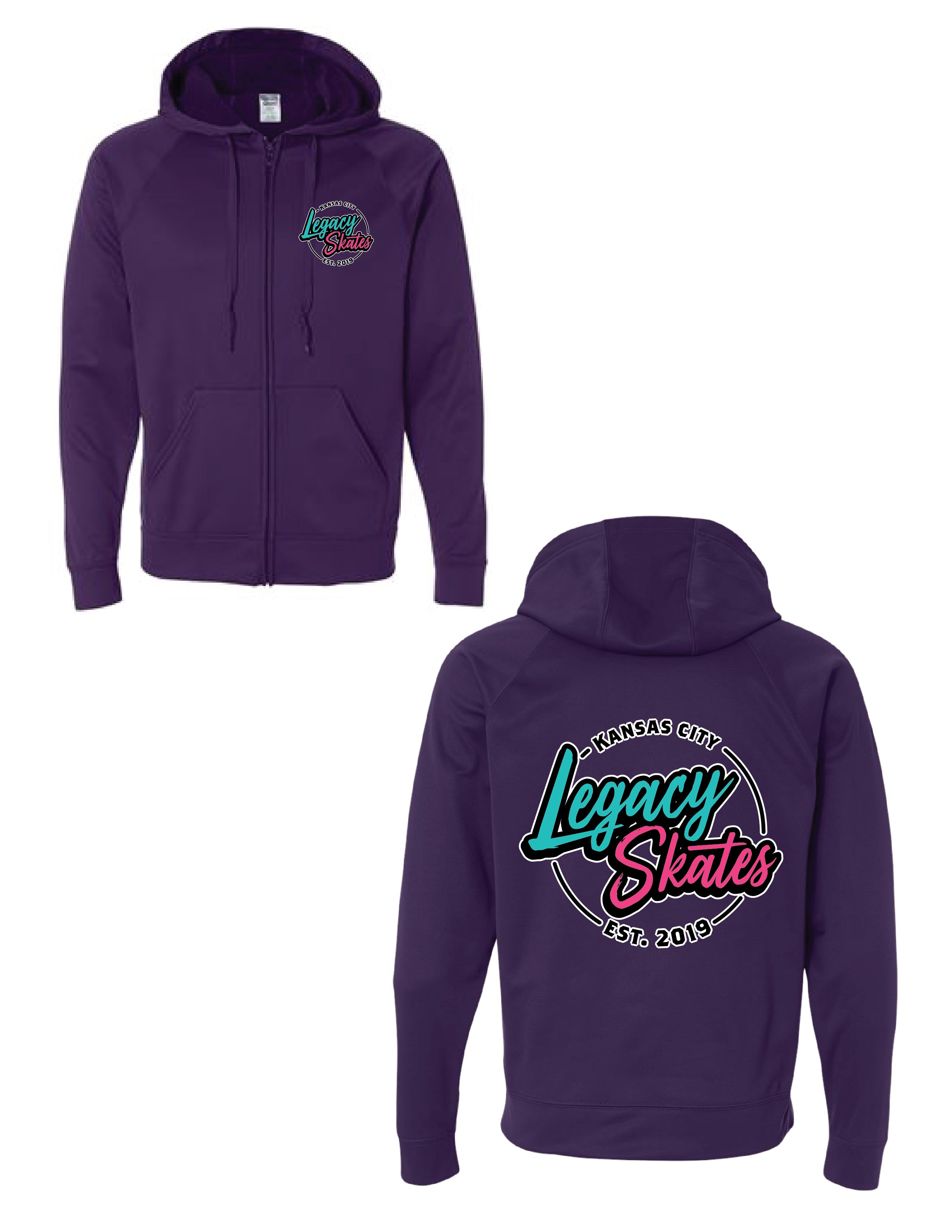 Legacy Skates Unisex Hooded Full-Zip  Sweatshirt